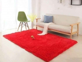 Thảm lót sàn màu đỏ tươi